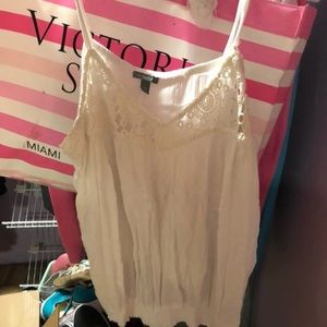 White lace tank